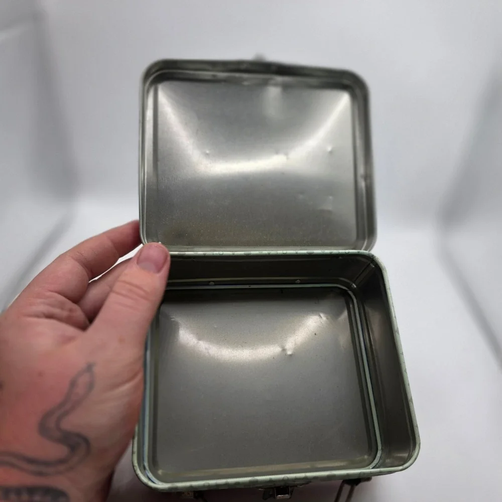1997 Hasbro Monopoly Mini Metal Tin Lunch Box Mr. Pennybags Collectible